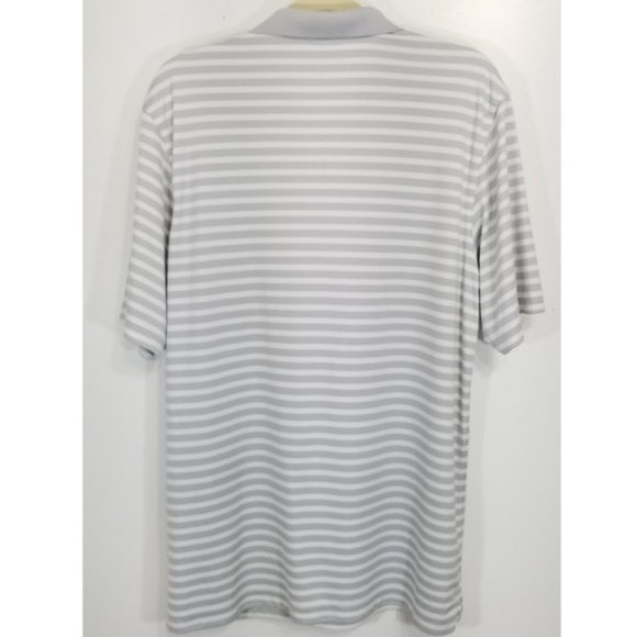 Callaway Gray White Striped Opti-Dri Polo Shirt - Picture 5 of 7